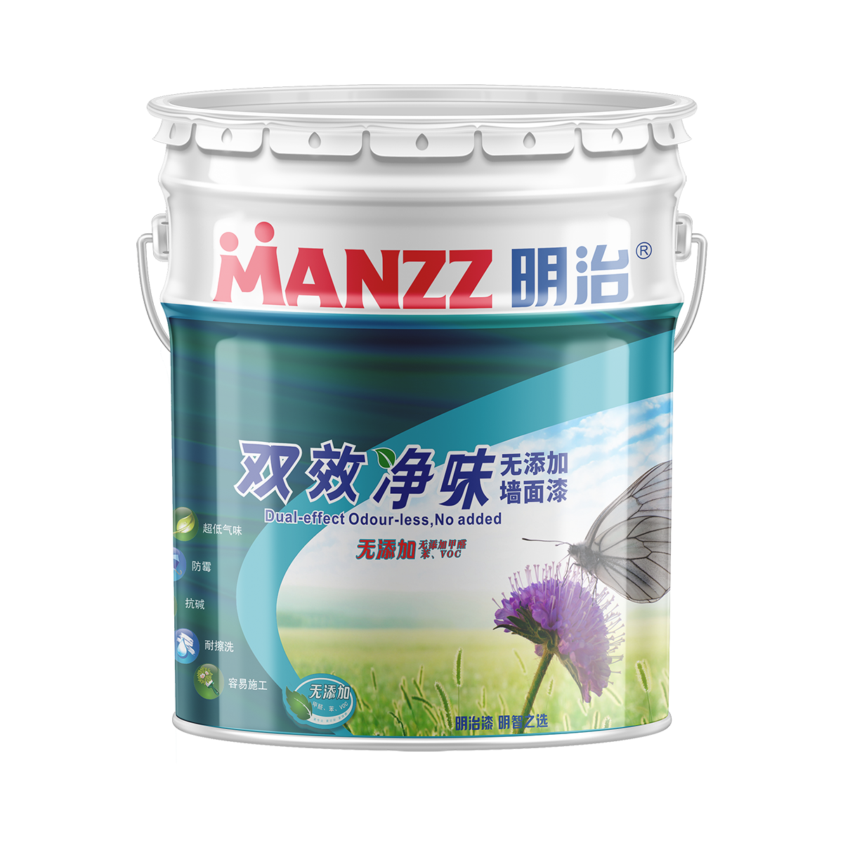 明治双效净味无添加墙面漆