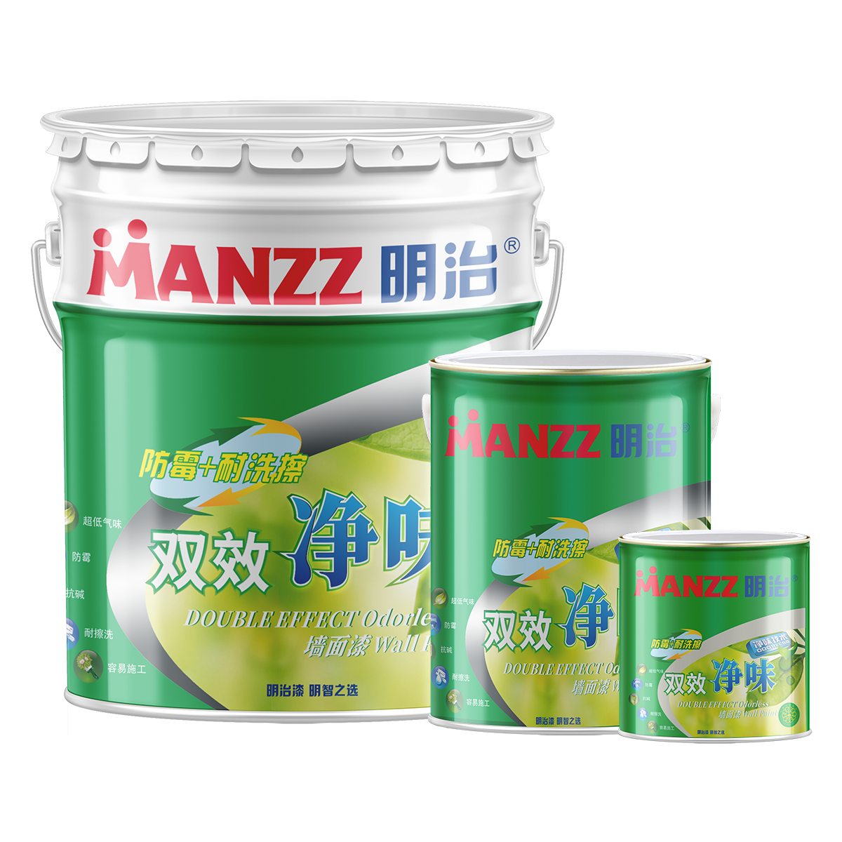 明治双效净味墙面漆